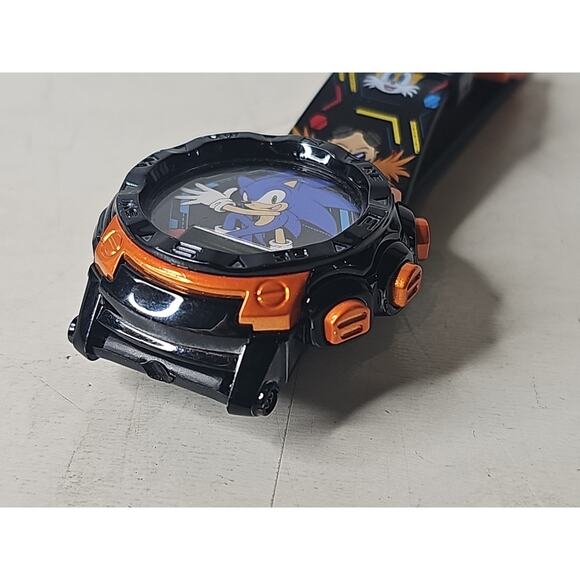 SEGA Sonic The Hedgehog Watch Orange Digital Accutime Working SNC400057MWM RARER - Picture 4 of 16